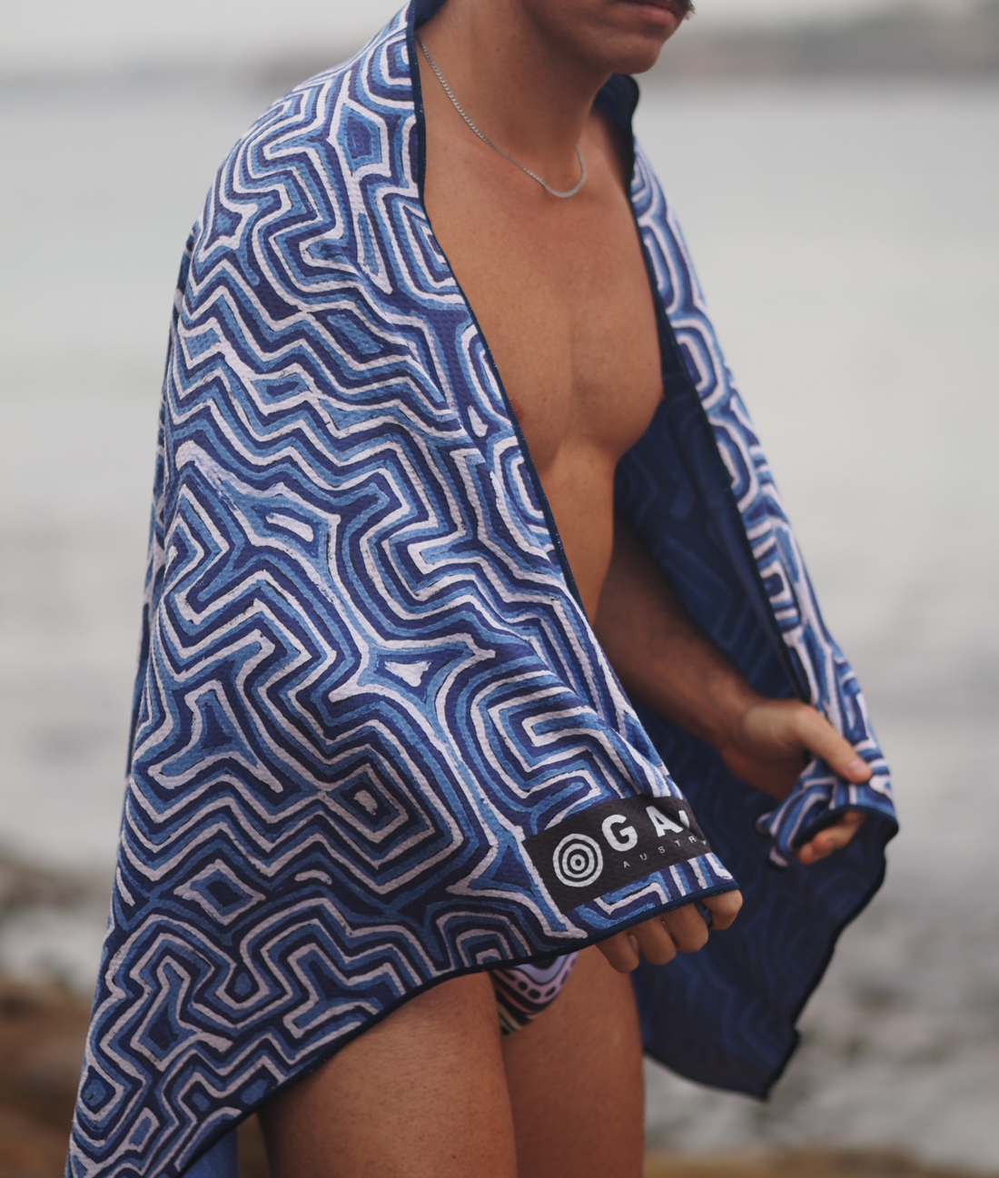 Lukarrara (Blue) - Recycled Sand Free Beach Towel