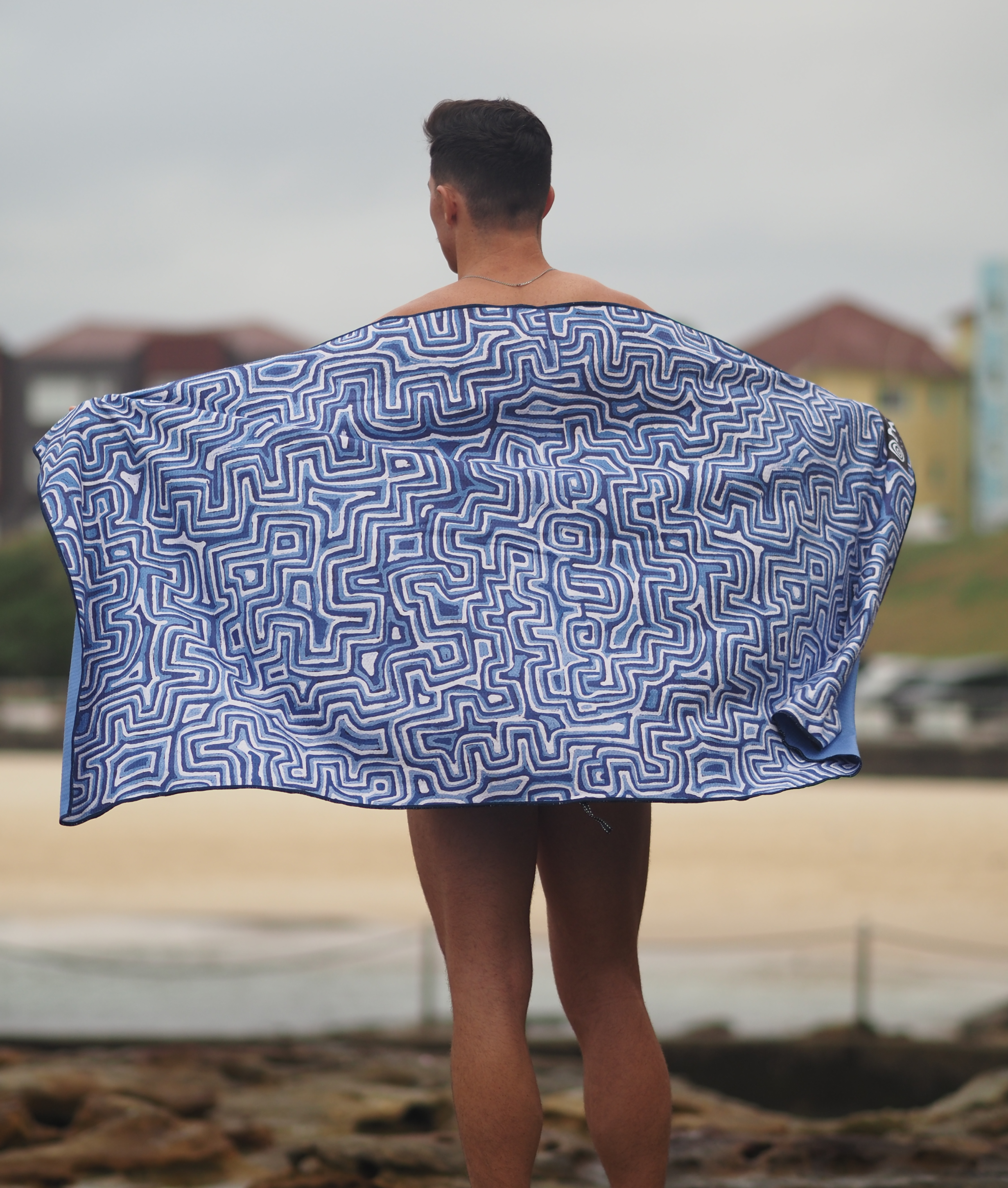 Lukarrara (Blue) - Recycled Sand Free Beach Towel