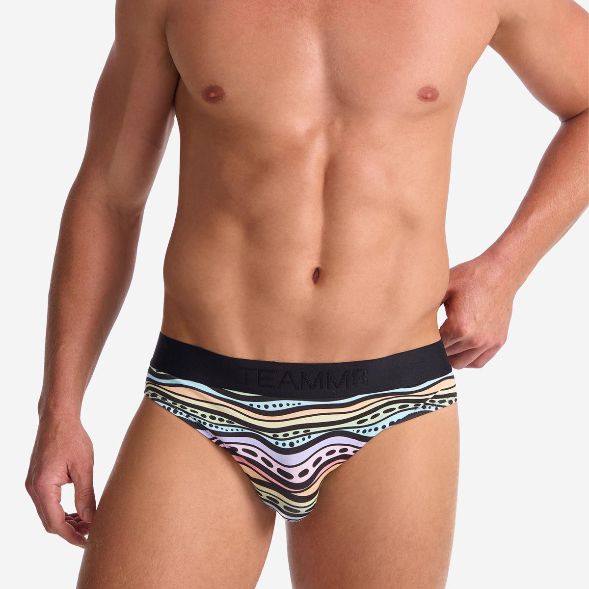 TEAMM8 x GALI Brief - Worimi Waves (Rainbow)